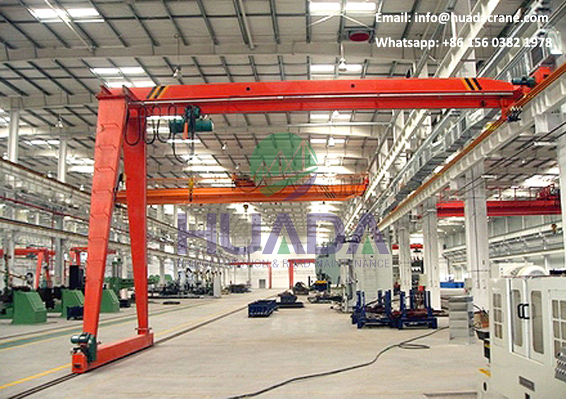 railmounted 5 to 32 ton singlegirder semi goliath gantry crane