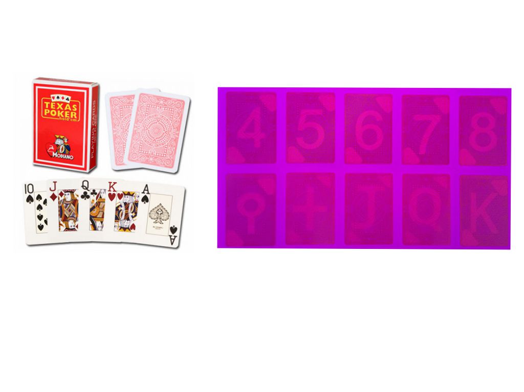 Italian regional Modiano piacentine plastic marked cards for poker cheating deviceinvisible inkuv perspective glasses