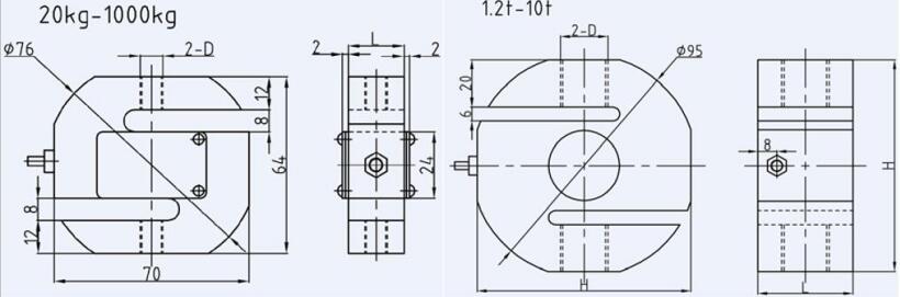 MC8114 LOAD CELL FORCE TRANSDUCER S type load cell for crane scalehopper scale