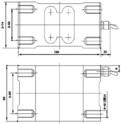 MC8830 LOAD CELL FORCE TRANSDUCER Single point load cell for bench scaleplatform scale