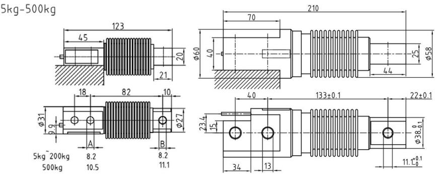 MC8509 LOAD CELL FORCE TRANSDUCERBelow type load cell for Belt scales
