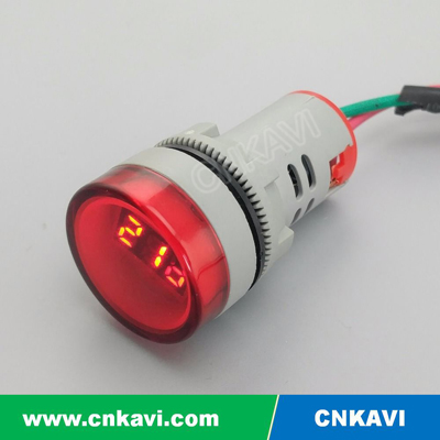 AC Digital Voltage Meter Voltmeter 22mm AD26B22VM Red