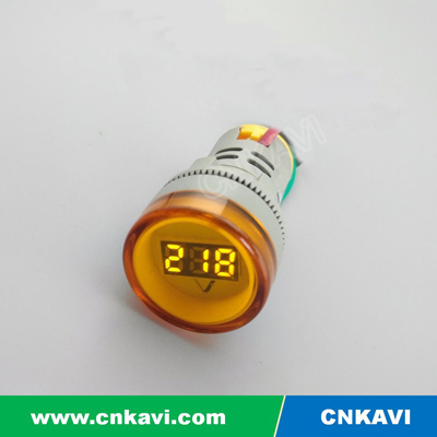 AC Digital Voltmeter Voltage Meter 22mm AD26B22VM Blue