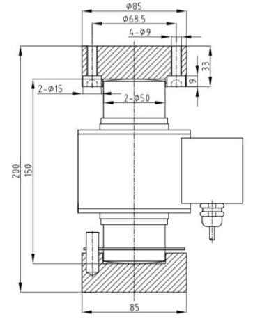 MC8216 Column Type LOAD CELL FORCE TRANSDUCER for Truck Scale Weighbridge Silo Scale Tank Scale
