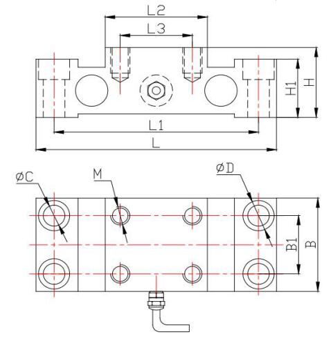 MC8621 LOAD CELL FORCE TRANSDUCER For High Temperature