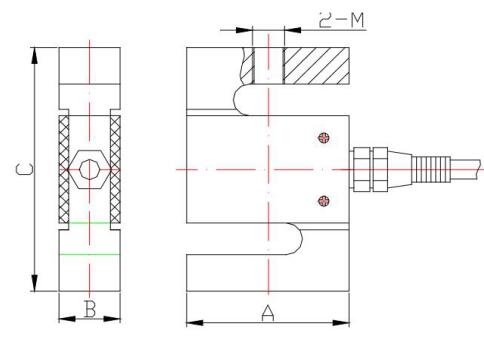 MC8103 S Type Load Cell FORCE TRANSDUCER for Crane Scale Hoisting Equipment