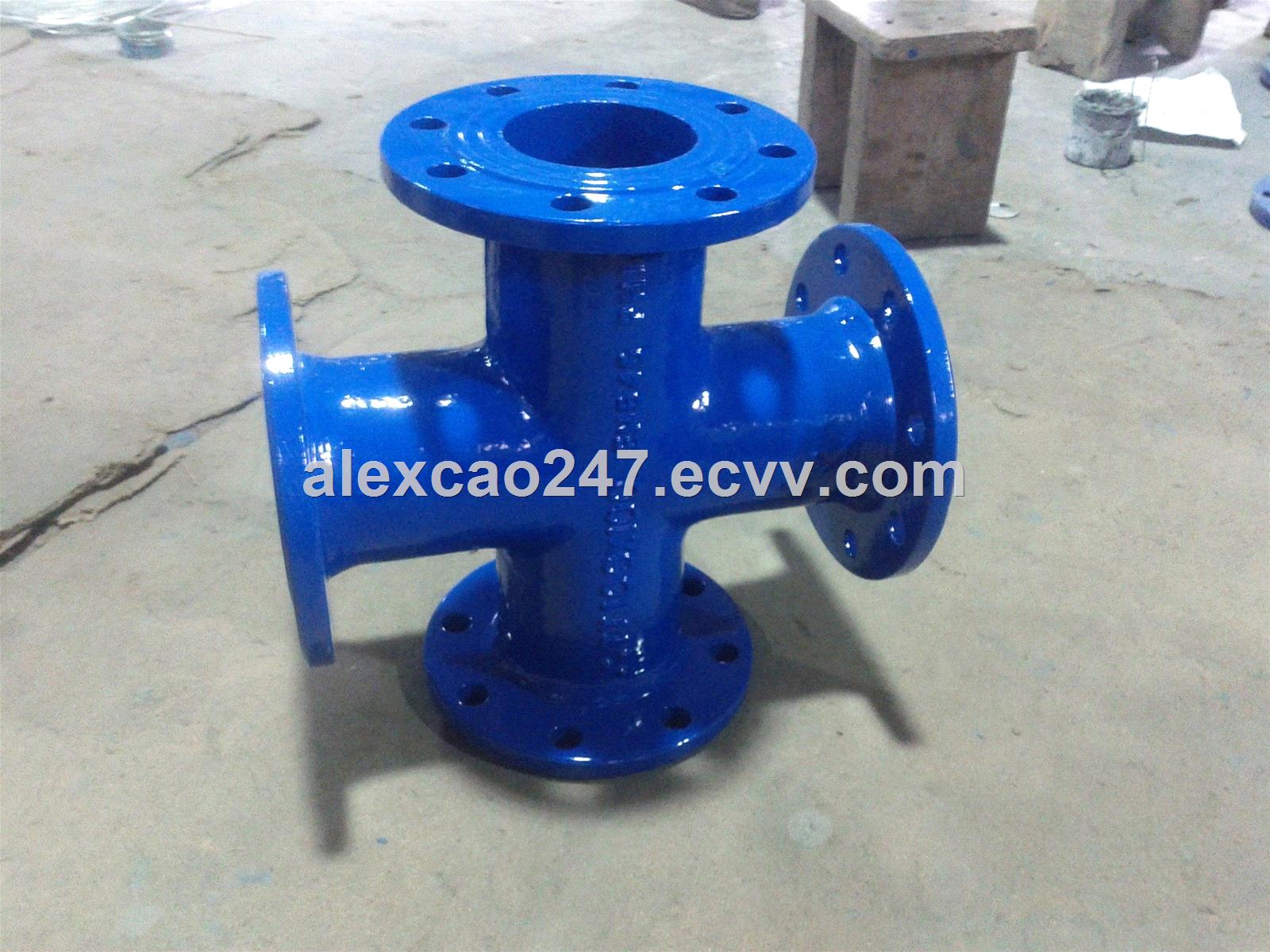 Ductile Cast Iron All Flange Cross