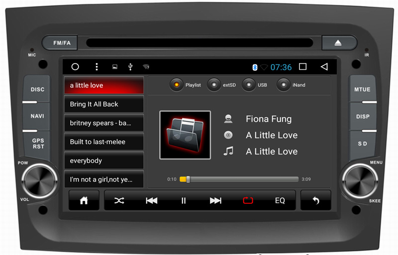 Ouchuangbo car dvd gps stereo for Fiat Doblo support 3G wifi quad core android 60