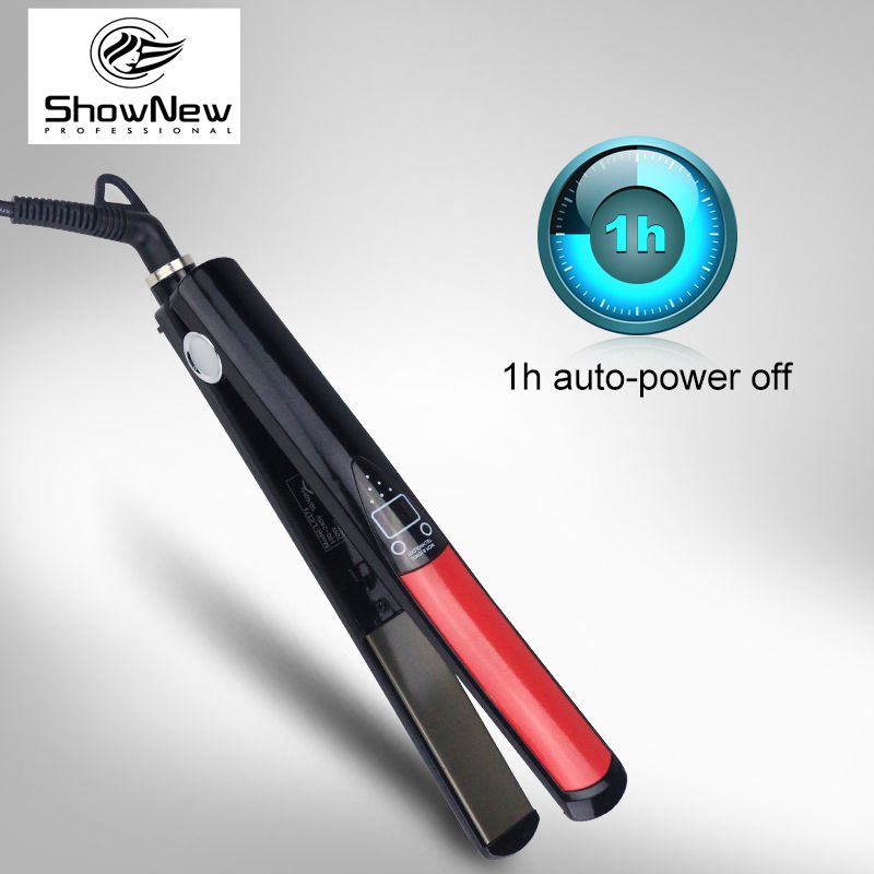 1 inch MCH heater Flexible floating plate LED display hair straightener