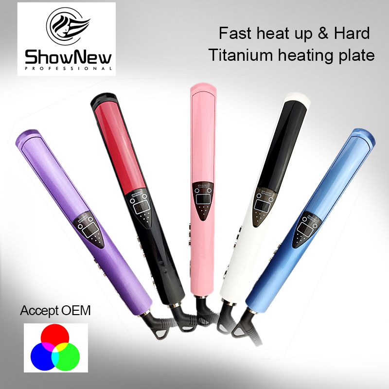 1 inch MCH heater Flexible floating plate LED display hair straightener
