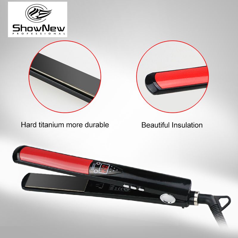 1 inch MCH heater Flexible floating plate LED display hair straightener