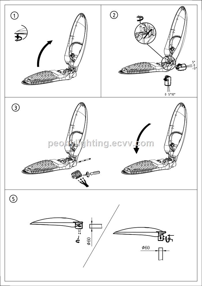 CE ROHS approval 60W 80W 100W outdoor adjustable LED street light cheap led street light solar