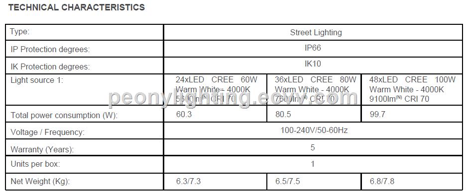 CE ROHS approval 60W 80W 100W outdoor adjustable LED street light cheap led street light solar