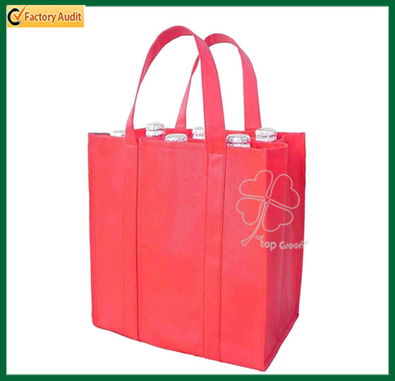 6 Bottles Non Woven Wine Bag Polypropylene Bottle Bags Beer Bottle Holder PP Non Woven Promotional Wine Bags for Bottles