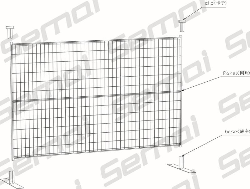 Temporary Fence For Canada And America