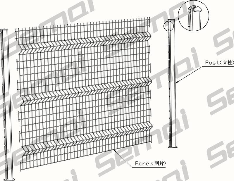 Welded Fence With Peach Post Product