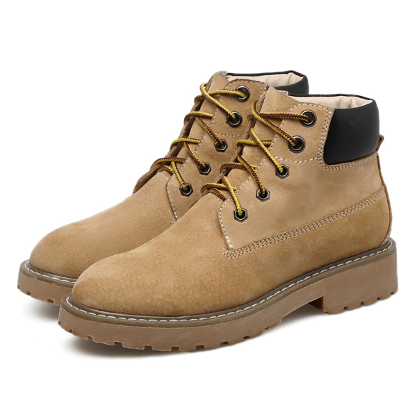 2017 New style womens genuine leather boots with lace up