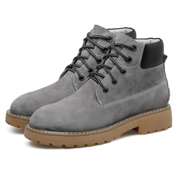 2017 New style womens genuine leather boots with lace up