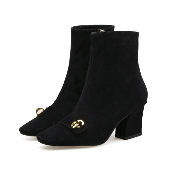 2017 new style for women black kid suede fashion boots
