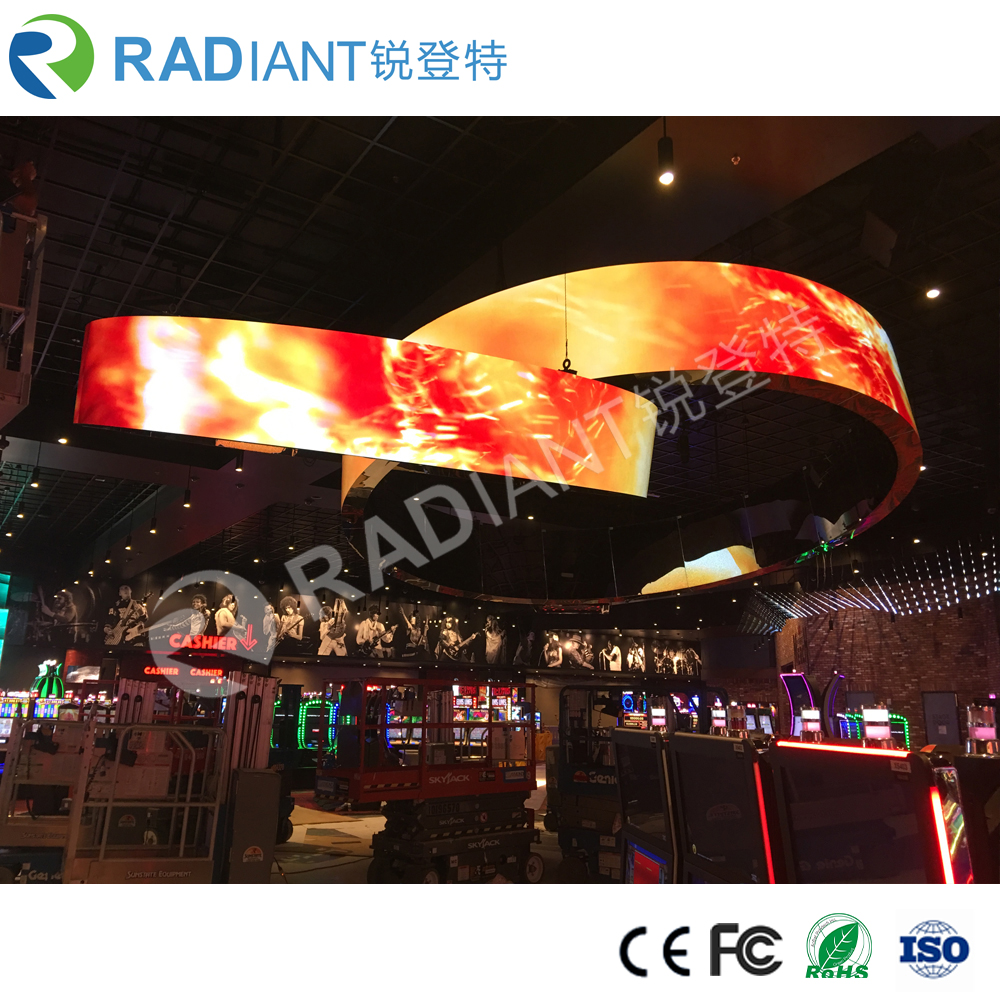P3 Indoor Rubber Cylinder Advertising Flexible LED Screen