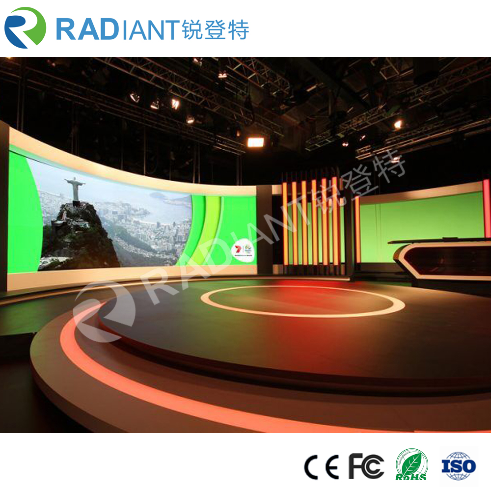 Shenzhen P25 indoor full color curved flexible led video display manufacturer