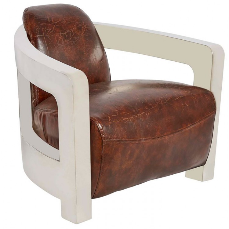 Vintage Leather Chestnut Meirs Chair