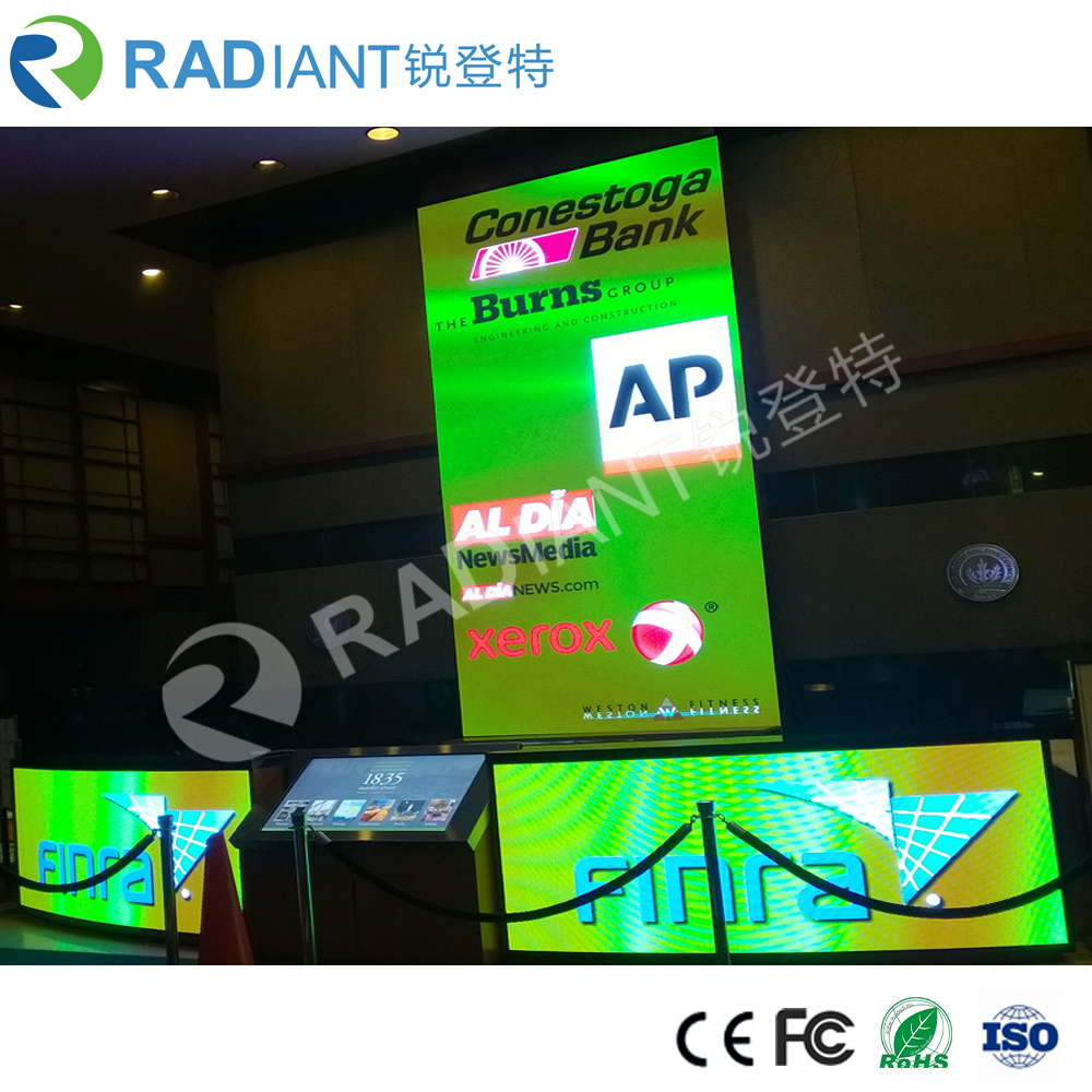 P4 thin pixel indoor sharped video see through led display flexible