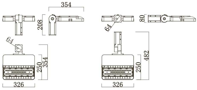 100w LED shoe box light LED street light