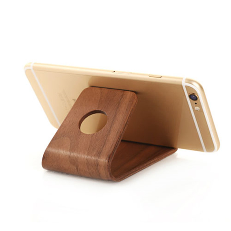 100 Natural Portable Real Wooden Stand For Mobile Phone