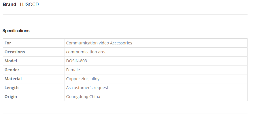 CCTV Accessories Low Price CCTV Connector