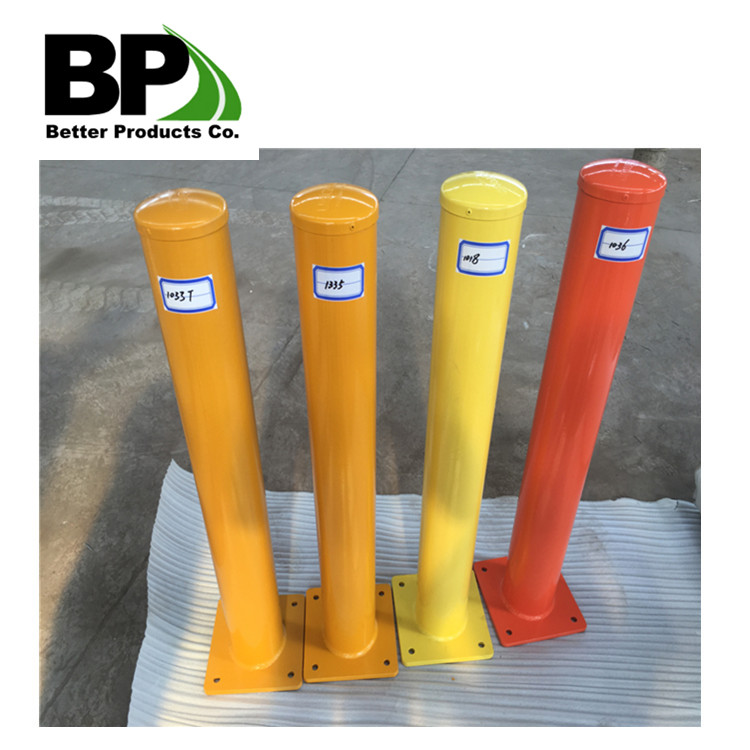 Powder coated yellow steel bollard hot sales