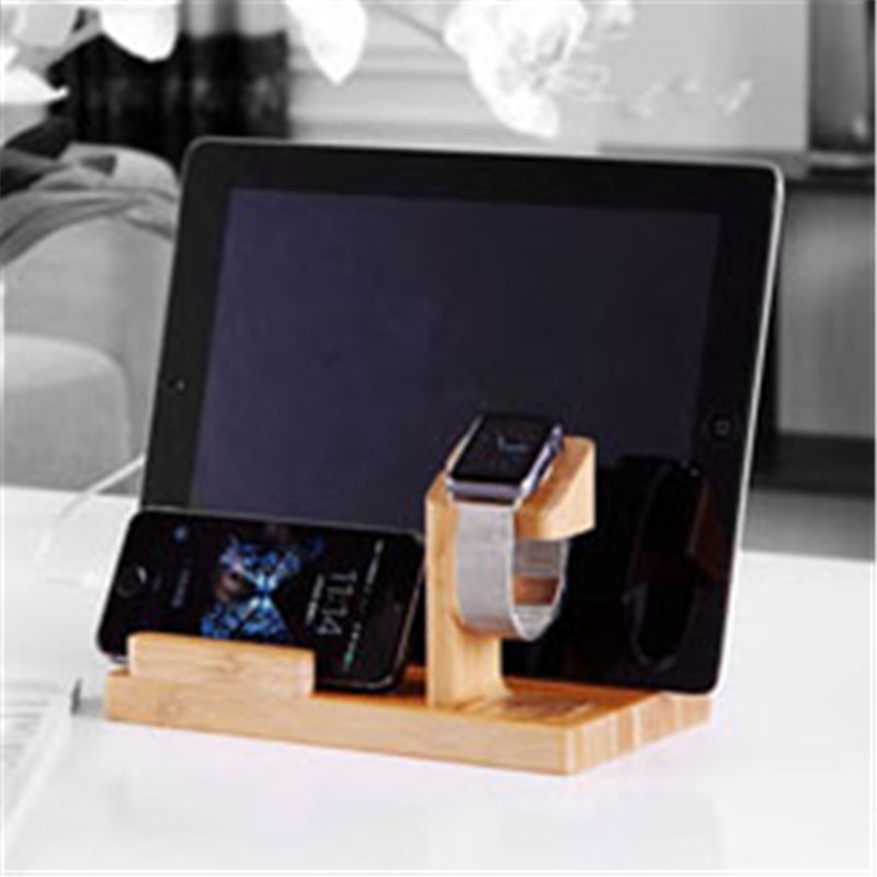 Wooden Stand For Tablet PC Display Stand With Charger