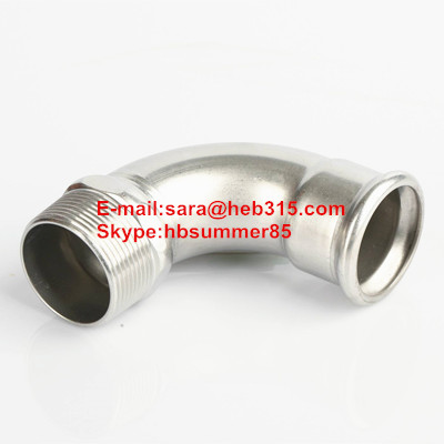 Stainless Steel PressFit Fitings Elbow with Male Thread