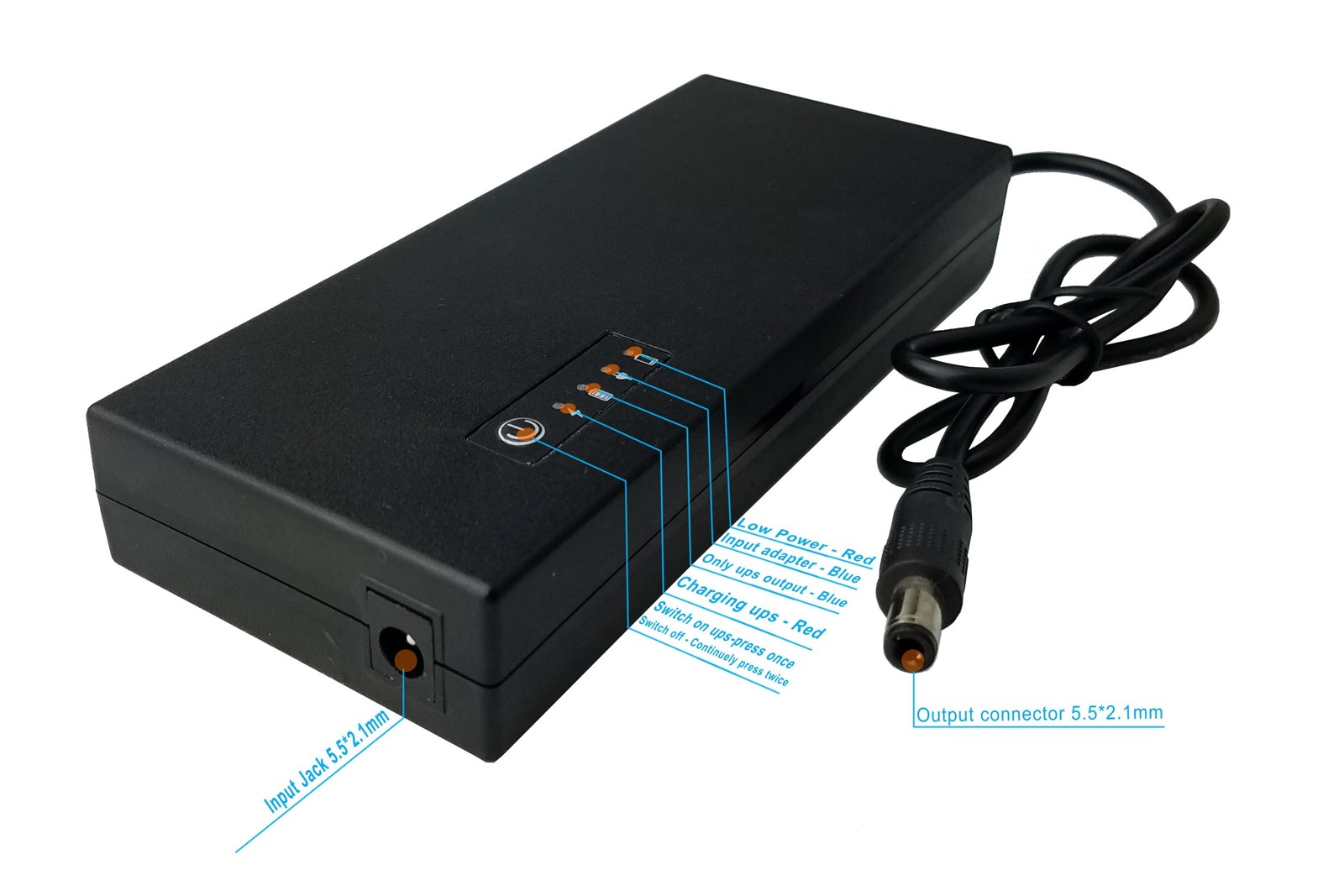 ecaltvv High quality ups 9V 3A power supply online DC ups 18650 power battery backup 4000mAh 29.6wh