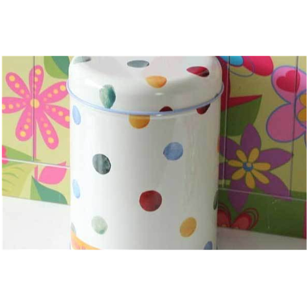 Dot Print Storage Metal Tea Tin Box