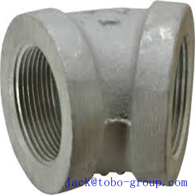 Threaded 45D Elbow stainless steel forged pipe fitting ASTM A403A403M WPS31725 10 SCHS ASME B169