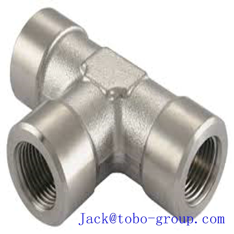 forged stainless steel equal threaded tee ASTM A403A403M WP316H 32 SCH80 ANSI B1611
