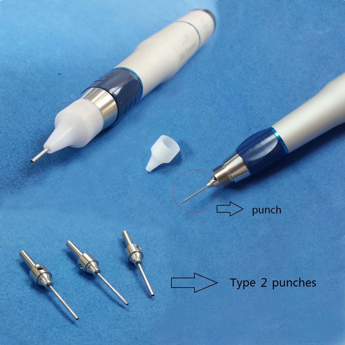 Portable FUE hair transplant follicular extractor