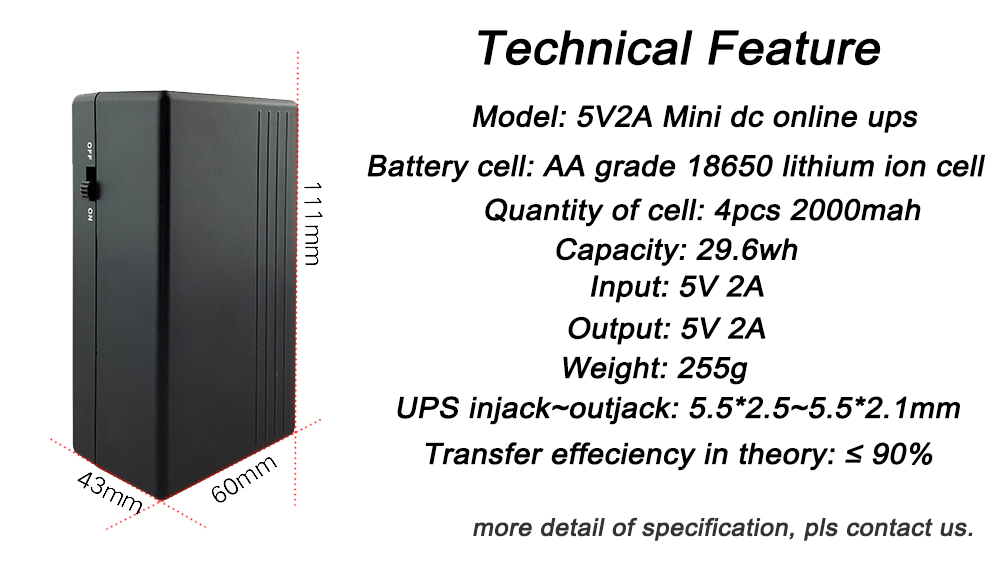 Hot sale long working time portable power supply house use 10W 5V 2A 8000mah mini ups with battery backup