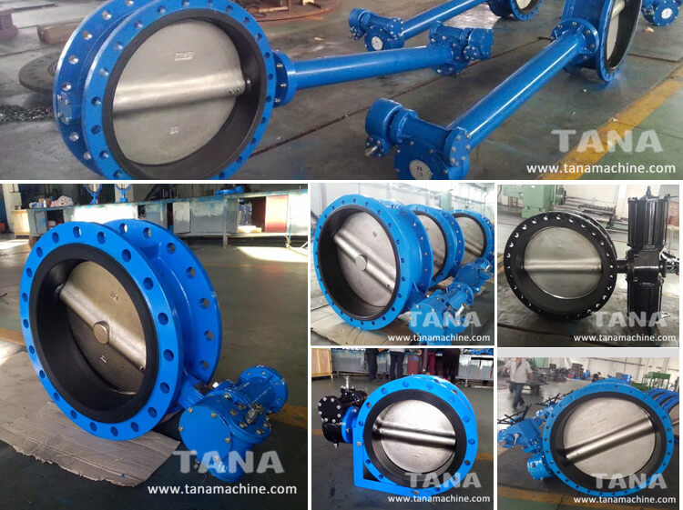 Cast iron Double flange concentric rubber seal butterfly valve dn250 pn16