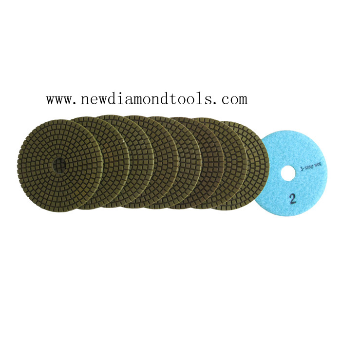 3 Step Diamond Polishing Pads for Marble Granite