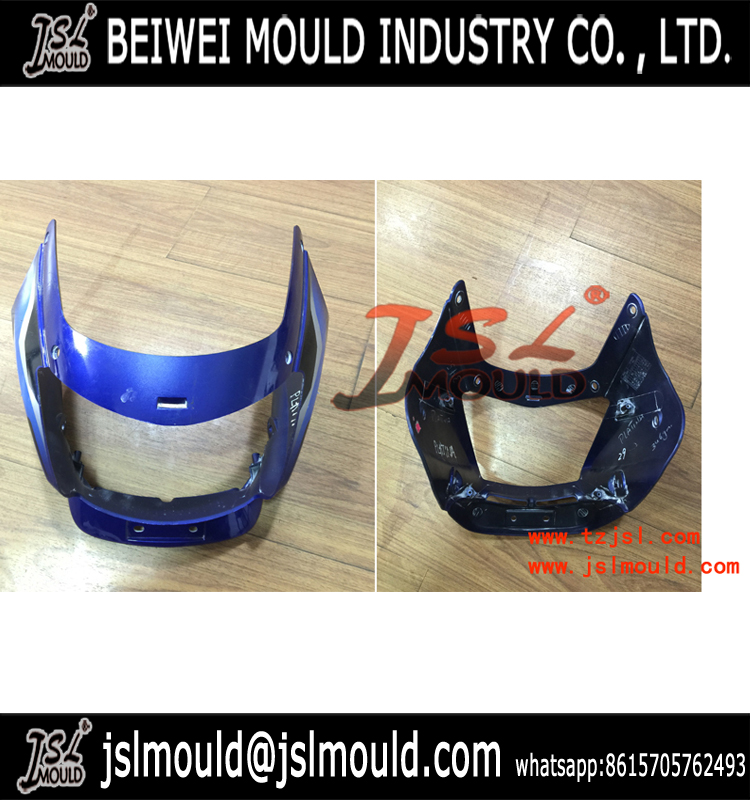 Motorcycle headlight visor plastic mould
