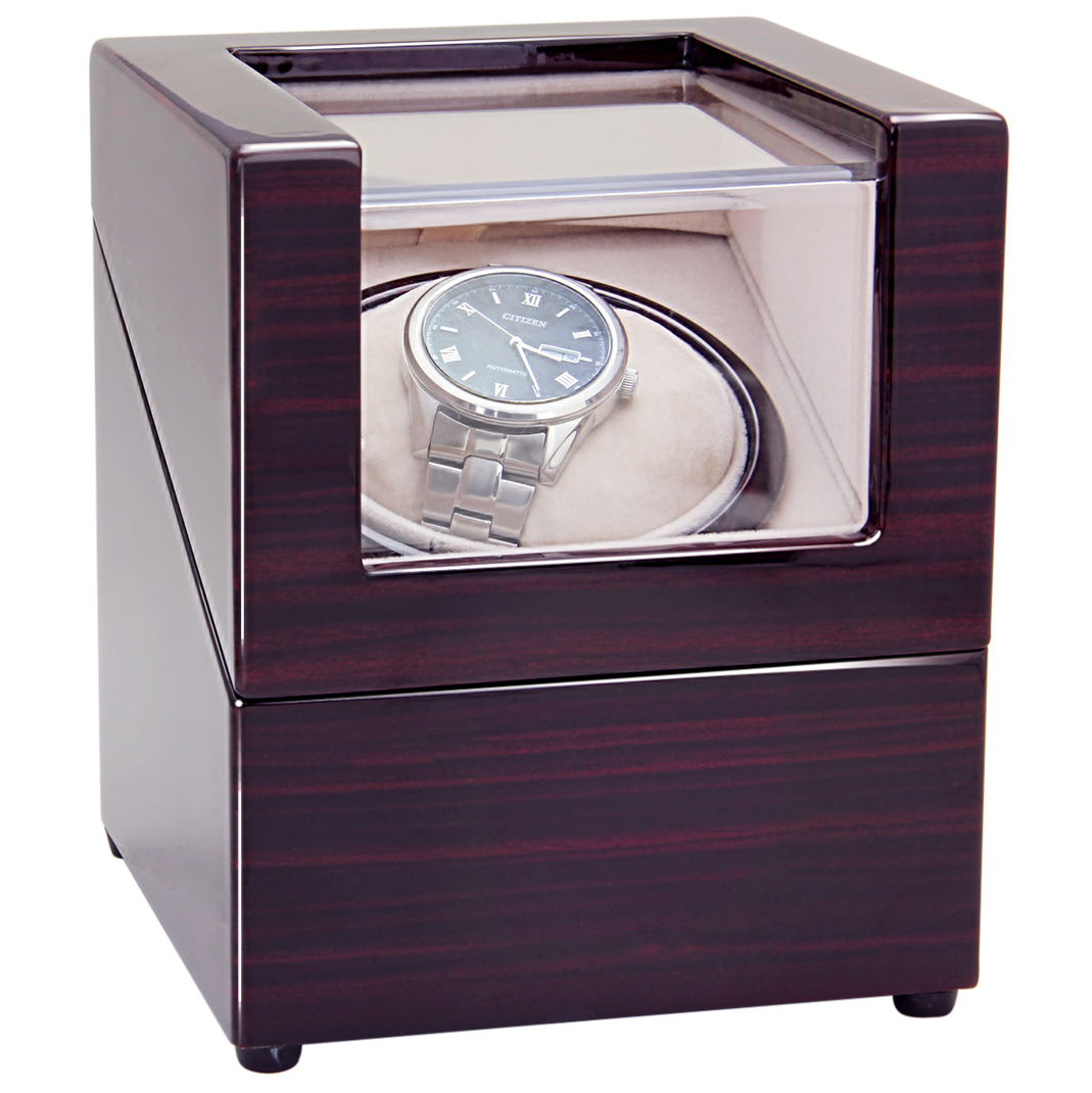 New Version CHIYODA Wood Handmade Inserted Pillow Automatic Single Watch Winder