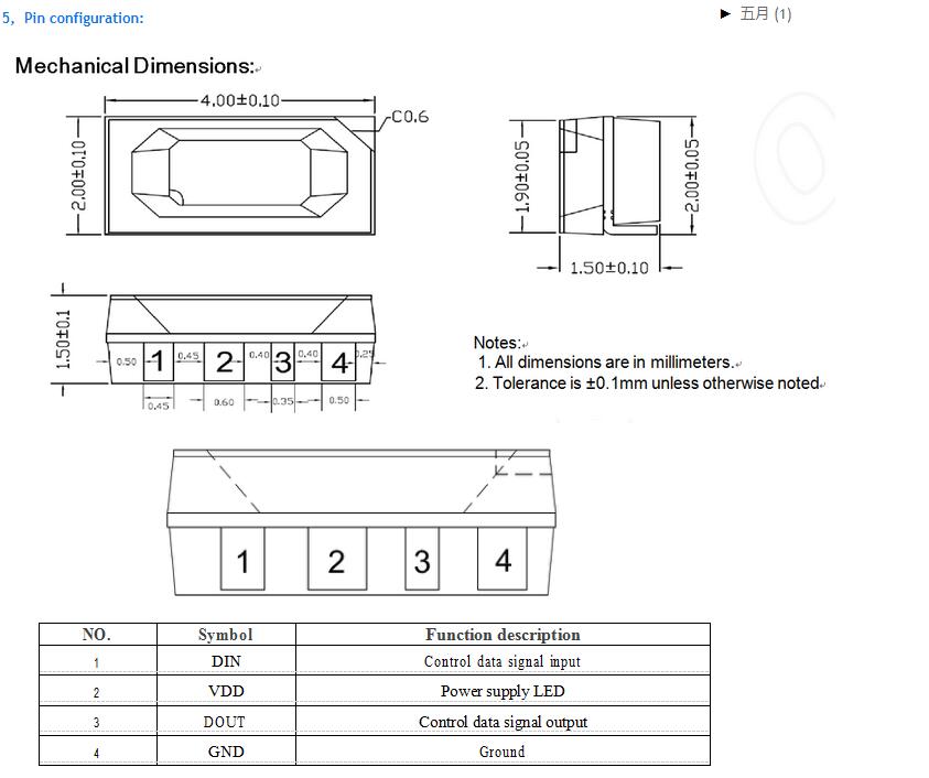 Jercio sk68124020 smd ledLike ws2812b side high brightness and 4020 DIY led program