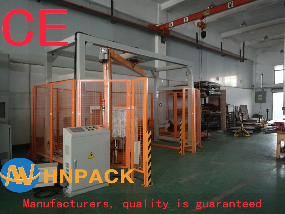 China supply MR402 online Fully Auto pallet Arm Rotary Wrapper manufacturer sell pallet wrap