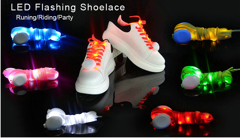 LED Flash Luminous Light Up Glow Strap Shoelace Shoe Laces For Party Disco Cool
