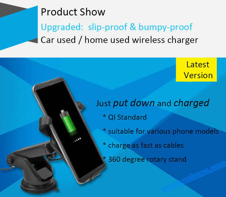 Fast Wireless Charger for car best sale Qi Wireless Charger