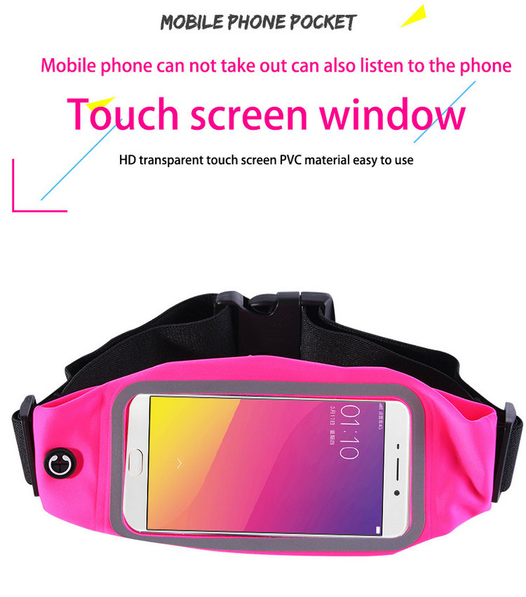 Hot Sale Running Touch Screen Phone Waterproof Waist bag