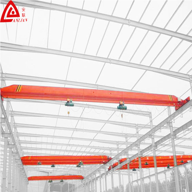 Industry used 2tons light duty overhead crane with electric hoist