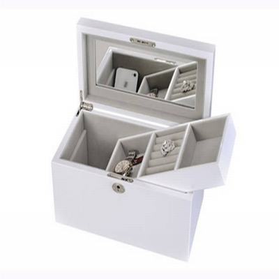 China Pinsidea White Wooden Jewelry Box, Jewelry Wooden Box Black And White